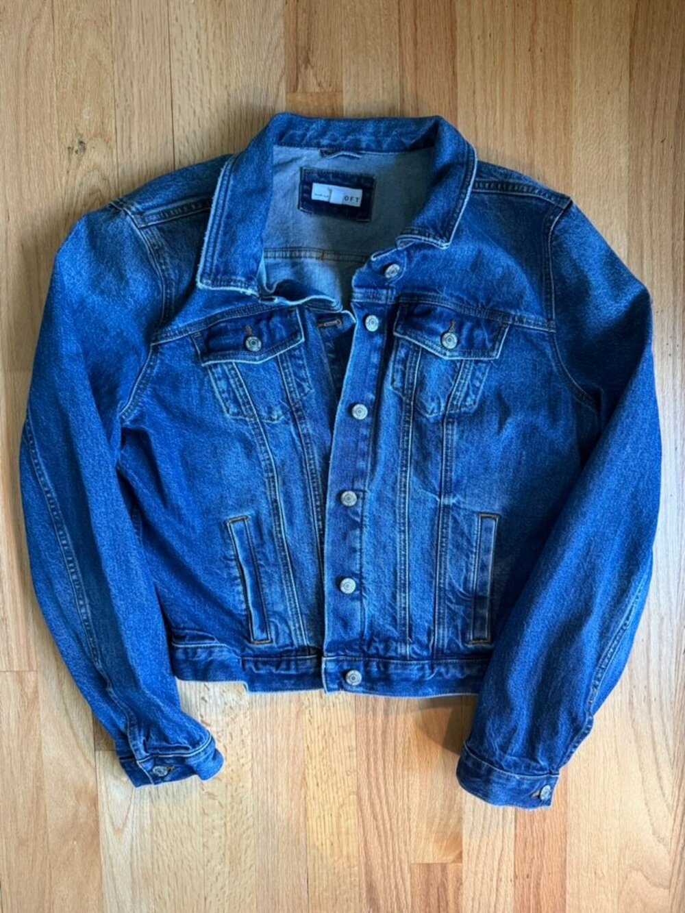 Loft Slightly Cropped Jean Jacket